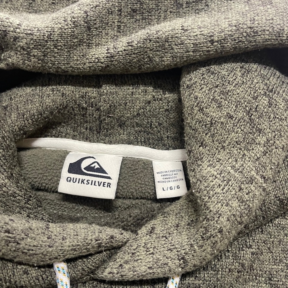 QuikSilver Green Keller Hoodie Men's Large - Picture 5 of 10